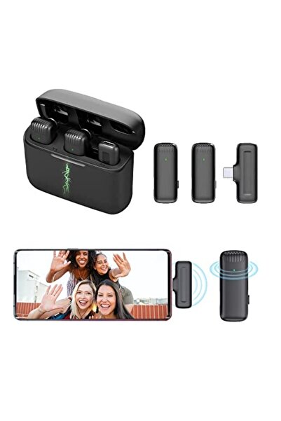 Color Lizard Wireless Microphone Lavalier for Android, Tablet, PC Charging Case