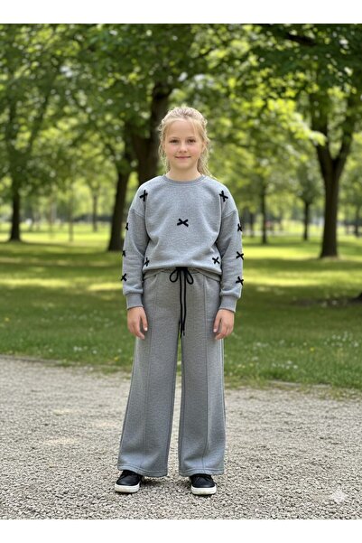 renkli diyar Girl Child 3 Threads Thick Winter Suit Nursery Primary School Kindergarten School