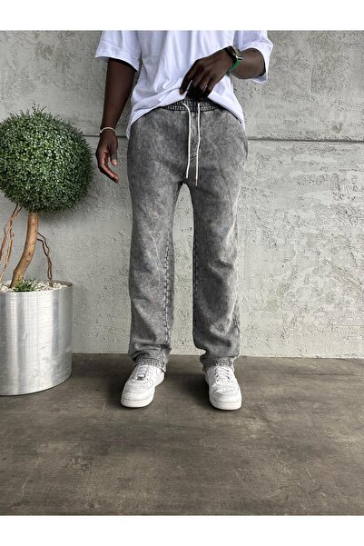 KağanKY Dark Gray Washed Baggy Sweatpants