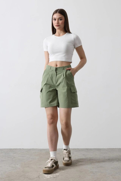 GENCULUS Cargo Pocket Shorts Khaki