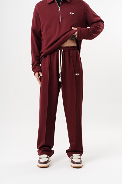 Respire Men's Modal Baggy Sweatpants Cherry