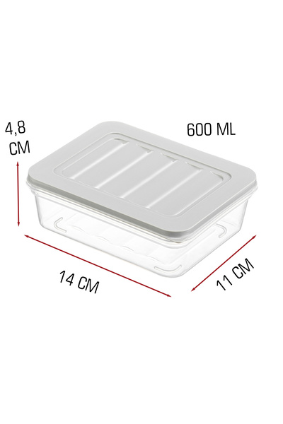 FİTHOME 6 Pieces 600 ml Refrigerator and Freezer Storage Containers In-Cabinet Organizer Set Microwave Safe