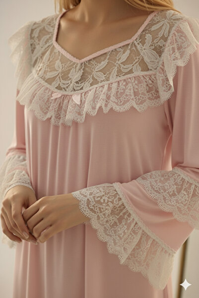 Maison Emarat Premium Night Gown with intricate Lace Detailing