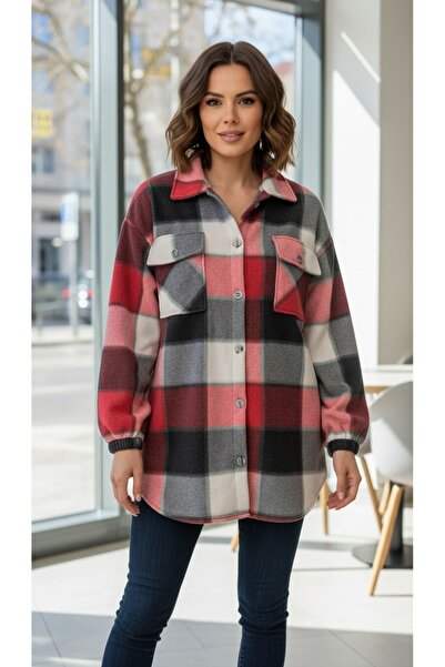 gigigiyim Oversized Polar Women's Shirt with Elastic Sleeves and Pockets