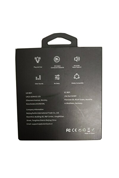 Color Lizard Wireless Microphone Lavalier for Android, Tablet, PC Charging Case