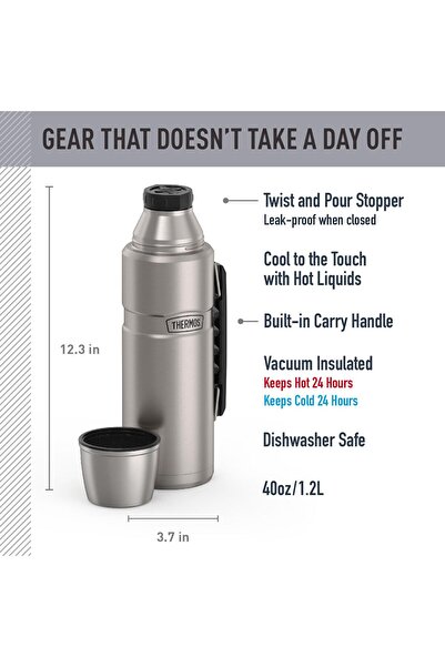 Thermos Stainless Steel Vacuum Insulated Bottle 1.2 L (SK2010MS)