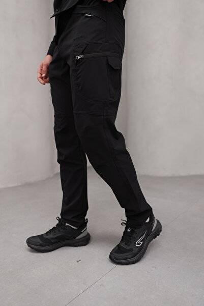 Bürke Men's Black Color Tactical Outdoor Water and Wind Resistant Softshell Pants