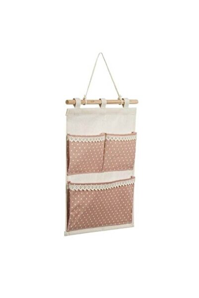 Wonderland Storage bag, with 3 compartments, brown/cream, 28 x 35 cm