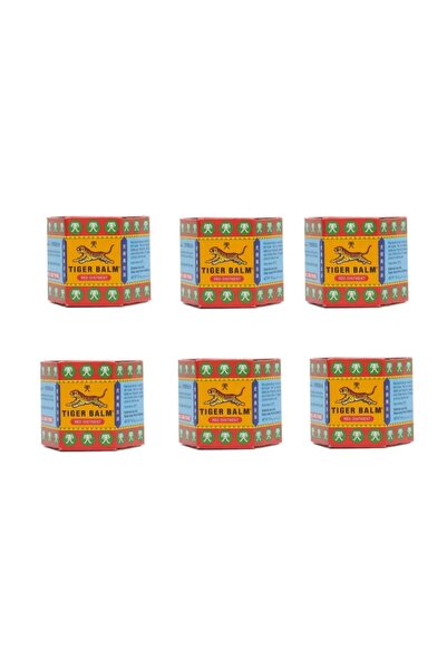Tiger Balm مرهم النمر الأحمر لتخفيف الألم ، عبوة من 6 قطع 19 جرام
