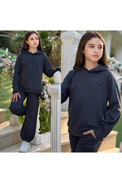 MUMİKİDS Girl's Winter Hooded Bottom and Top Set