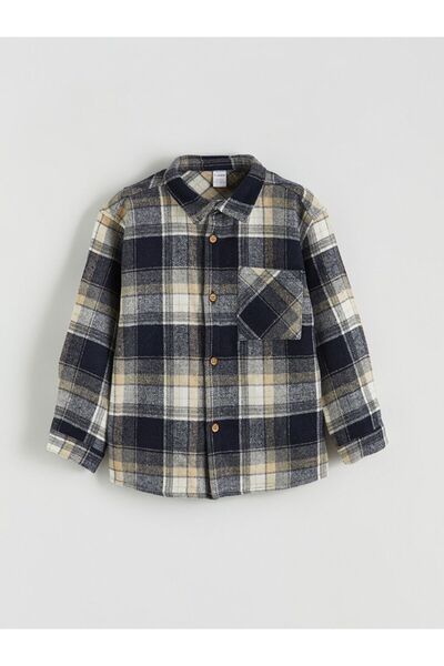 LC Waikiki LCW Kids Дългоръкавна риза за момчета с тартан