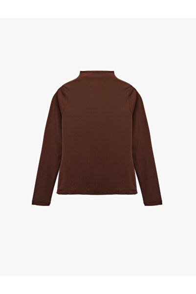 Koton Μακρυμάνικο μπλουζάκι με ζιβάγκο εφαρμοστό