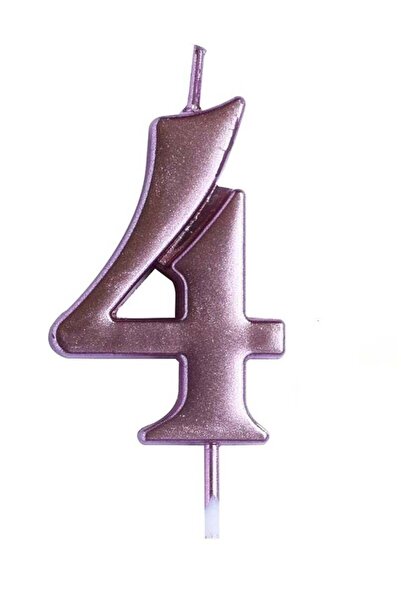 Generic شمعة عيد ميلاد سعيد رقم 4 مقاس 2.5 × 4.5 سم