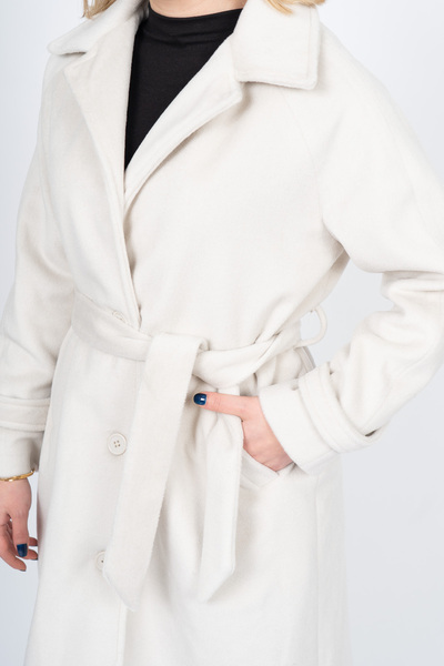 MissVina Jachetă cu mâneci reglan și curea în talie - pardesiu 2534