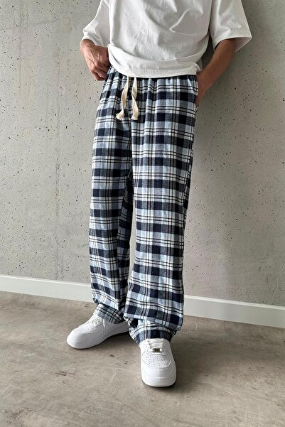 TWİZYYFAM Unisex Kareli Ekose Oduncu Eşofman Altı