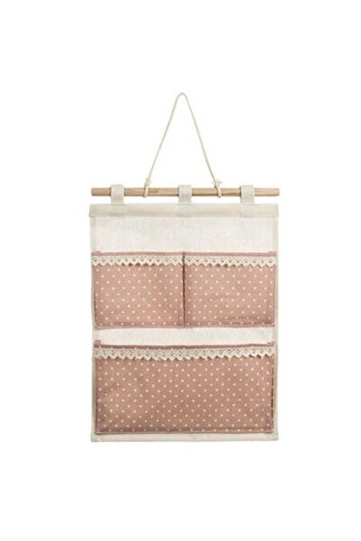 Wonderland Storage bag, with 3 compartments, brown/cream, 28 x 35 cm