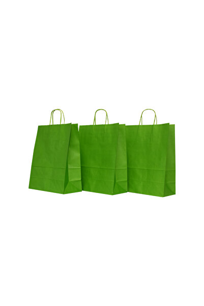 MSG PACKAGING Paper gift bag, Paper gift bag, 25x11x32 cm, LIGHT GREEN, set o...