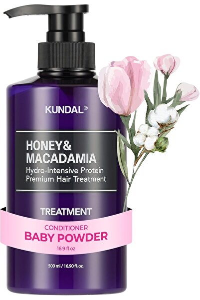 Kundal Honey & Macadamia Hydro-Intensive Protein Hair Treatment (Baby Powder) 6.76 Fl Oz