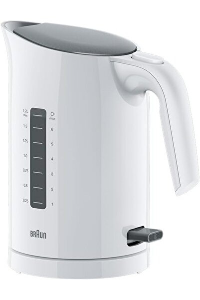 Braun Kettle, 3000W, 1.7L, Washable Anti Scale Filter, WK3110WH, White