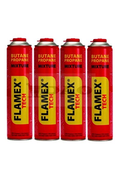 Flamex Gas cylinder 7/16 thread, 330 grams, 600 ml FLAMEX, set of 4 pieces