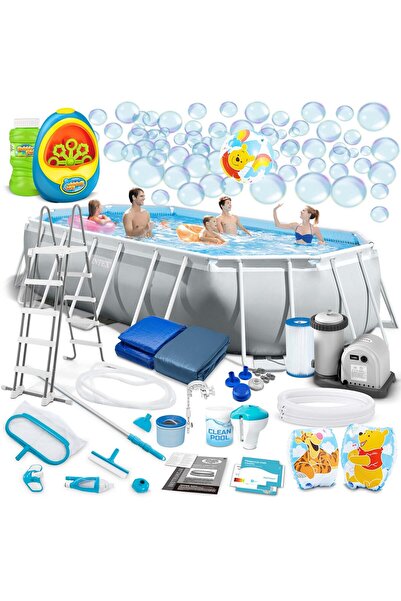 Other Basen ogrodowy stelażowy 503 x 274 x 122 cm 21w1 Intex 26796 + maszynka...