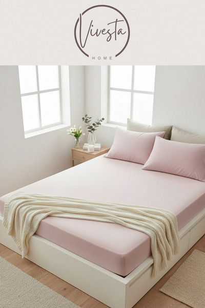 Vivesta Home Single Fitted Sheet Set 100×200 + 50×70 Pillowcase – Soft, Durable Fabric