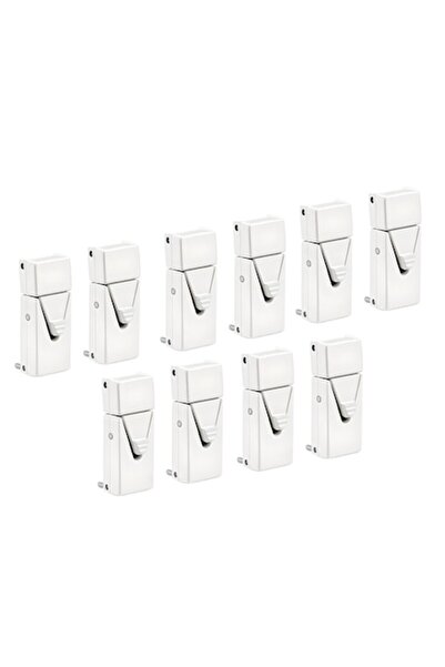 AdyMel catarame metalice, set de 10, pentru șireturi plate, închidere rapidă, albe