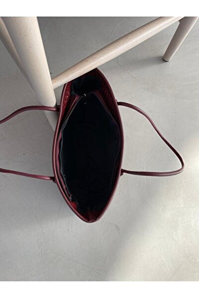 Rivina Nadi Tote Zippered Baguette Hand Shoulder Bag with Knitted Detail