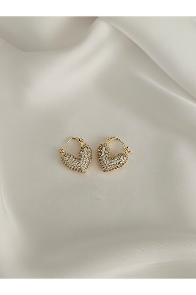 Zivazer Store Women's Steel Tarnish-Resistant Xuping Heart-Shaped Stone Modern Earrings