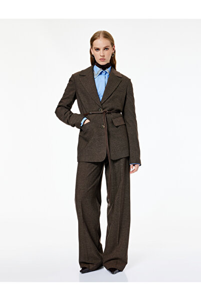 Koton X Melis Ağazat - Μακρυμάνικο μπλέιζερ με ζώνη και τσέπες