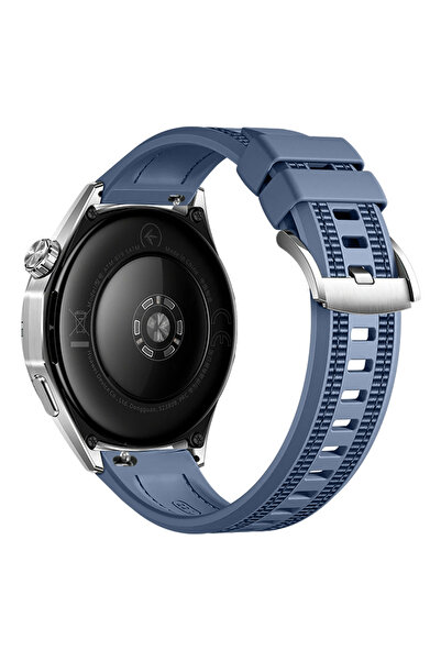 Sneezy Sportstripe Mesh Pattern Silicone Smart Watch Band with Metal Buckle Compatible with Huawei Watch Gt6 Pro 46mm