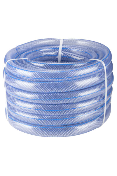 Evotools Furtun Flexibil Transparent din PVC cu Ranforsare Textilă, Diametru 1 Tol, Lungime 20 m