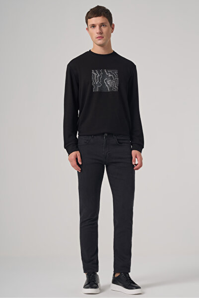 Morven Men's Black Denim 5 Pocket Slim Fit Jean Jeans