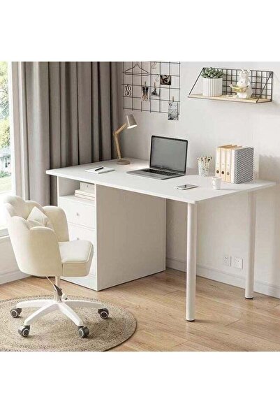 Raffine مكتب كمبيوتر حديث بثلاثة أدراج، 120×48×73 سم