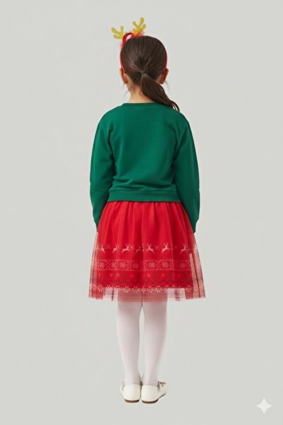 wakawakakidsstore New Year's Themed Girl's Dress and Crown Set