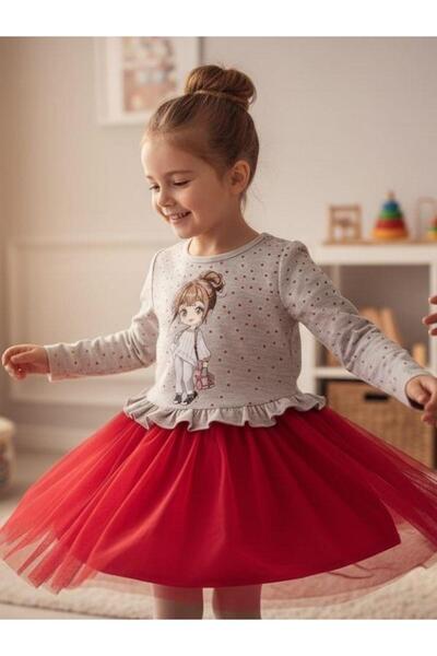 Zekids فستان توتو للفتيات الصغيرات منقط مطبوع