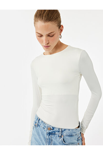 Koton Slim Fit Long Sleeve Crew Neck Bodysuit