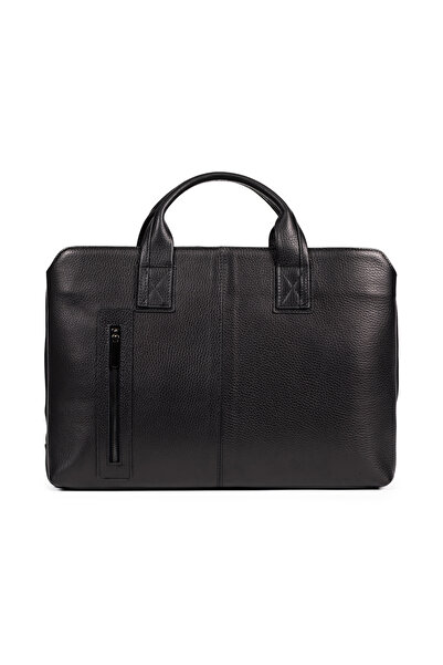 mussen Grandora 100% Genuine Leather 15.6 Inch Laptop Briefcase – 3 Compartments, Pool Zipper
