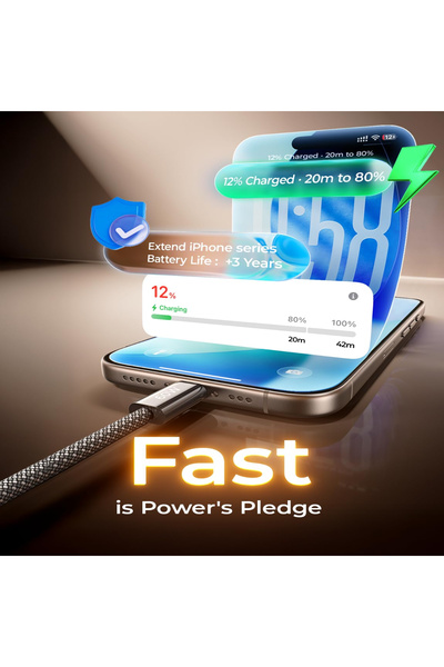 LISEN ® 60W Fast Charging & Data Cable Set, 4 pcs (0.5m, 2×1m, 2m) USB-C to USB-C PD 3.0