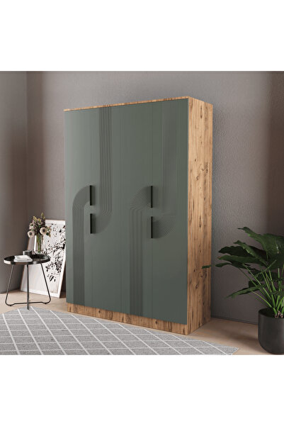 Teen & Bright EKİN 4 KAPAKLI EKO BAZALI GARDIROP - MDF KAPAK