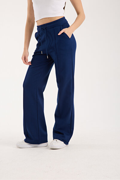 Zula Moda Ανυψωμένο Modal Sweatpants - Φούτερ με φαρδύ πόδι