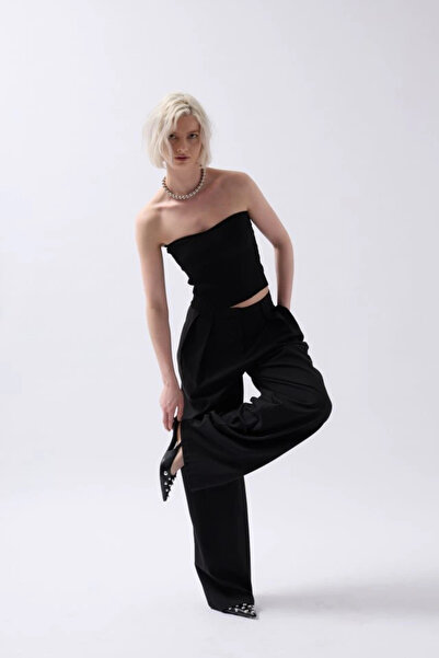 GENCULUS    Strapless Textured Crop