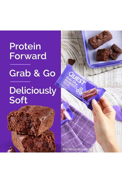 Quest Bake Shop, Chocolate Brownies, 10g Protein, 2g Net Carbs, 1g Sugar, 10 Count
