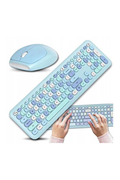 Mofii Wireless mouse and keyboard set 666, Usb Blue
