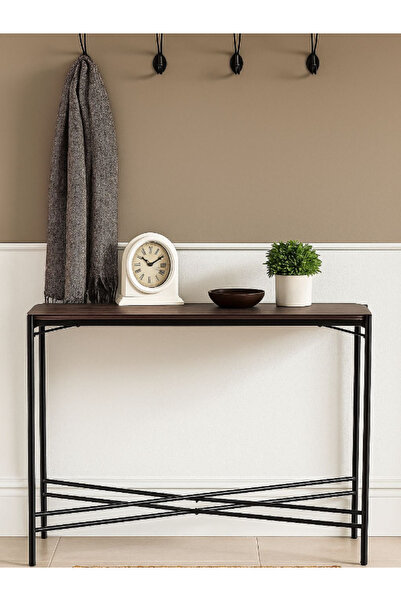 BEC59 وحدة كونسول للمدخل بأرجل حديد متقاطعة (120 سم)