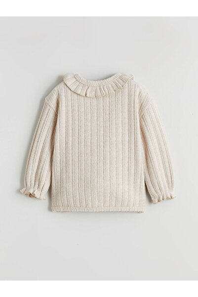 LC Waikiki Lcw Baby Peter Pan collar Baby Girl Cardigan and Leggings