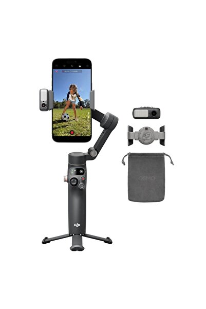 DJI مثبت Osmo Mobile 8 - مثبت ثلاثي المحاور، بطارية تدوم حتى 10 ساعات، خاصية ...