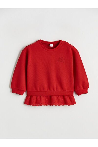 LC Waikiki Lcw Kids Fisto Detailed Thick Sweatshirt for Girls
