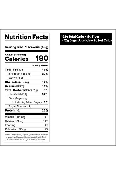 Quest Bake Shop, Chocolate Brownies, 10g Protein, 2g Net Carbs, 1g Sugar, 10 Count