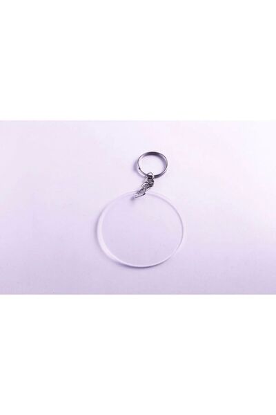 hazer case سلسلة مفاتيح شفافة من البليكسي دائرية الشكل قطرها 5 سم وسمكها 2 مم...